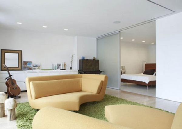 Sofa of Duplex Apartment Interior